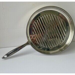 Wolfgang Puck Bistro Elite Collection 12" Stainless Steel Grill Pan No Lid